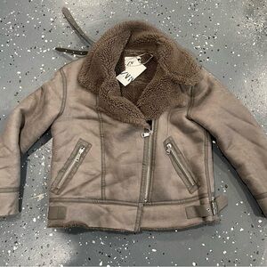 Zara Brown Shearling Jacket